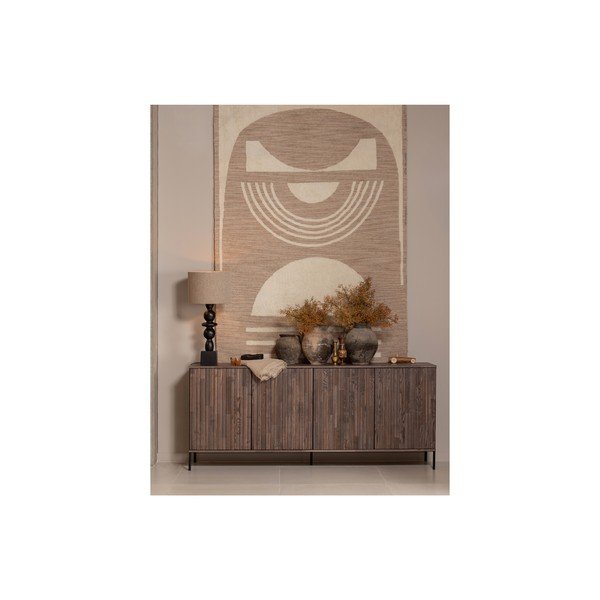 Rudos spalvos šoninė spintelė iš uosio 200x85x44 cm Gravure – WOOOD-image-4