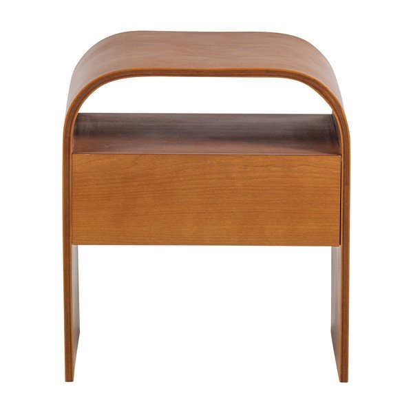 Natūralios spalvos naktinis staliukas su lentynomis Momo – WOOOD-image-3