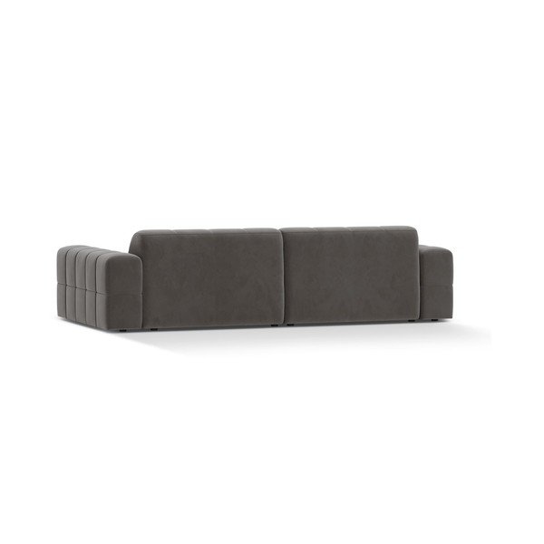 Pilkos spalvos sofa iš velveto 252 cm Chicago – Cosmopolitan Design-image-2