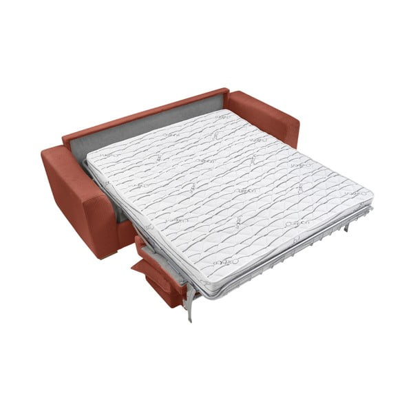 Iš kordinio velveto sulankstoma sofa raudonos plytų spalvos 225 cm Augustin – Bobochic Paris-image-4