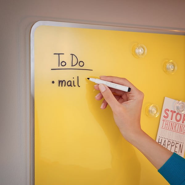 Geltona stiklinė magnetinė lenta Leitz Cosy, 80 x 60 cm-image-4