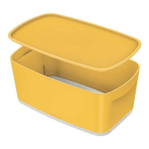 Geltonos spalvos laikymo dėžutė su dangteliu Leitz Cosy, 5 l talpos