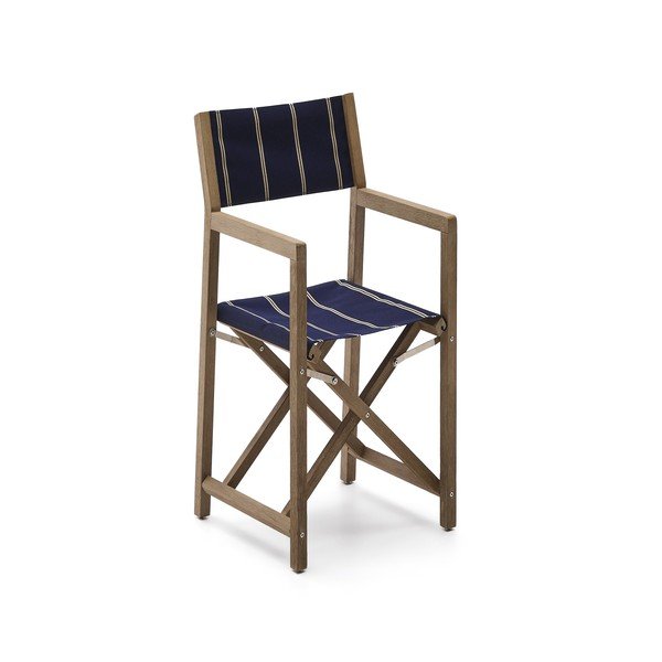Mėlynos spalvos/smėlio spalvos sodo kėdė Vilara – Kave Home-image-4