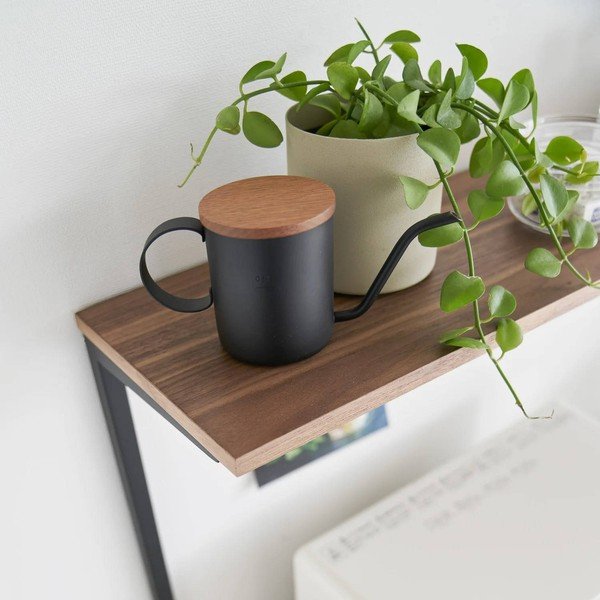 Juodos spalvos/natūralios spalvos iš medienos papildoma virtuvės lentyna 90x18 cm Tower – YAMAZAKI-image-4