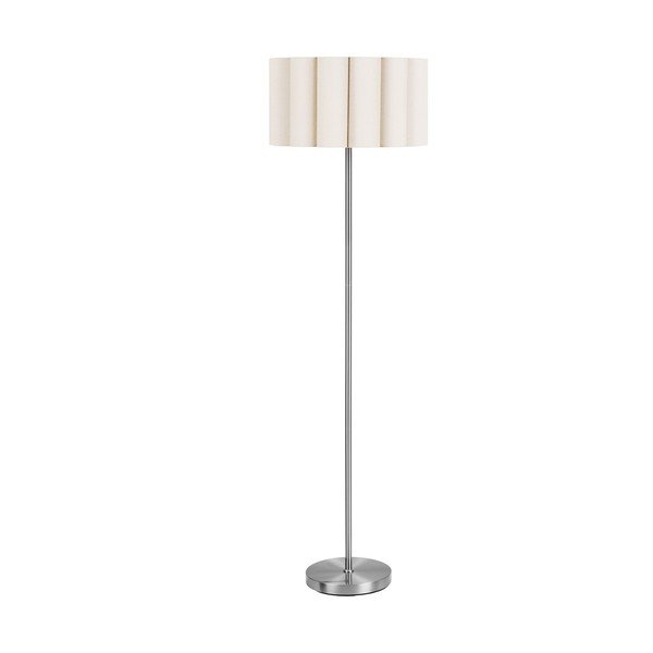 Smėlio spalvos/sidabrinės spalvos iš lino pastatomas šviestuvas (aukštis 150 cm) Wattom – House Nordic