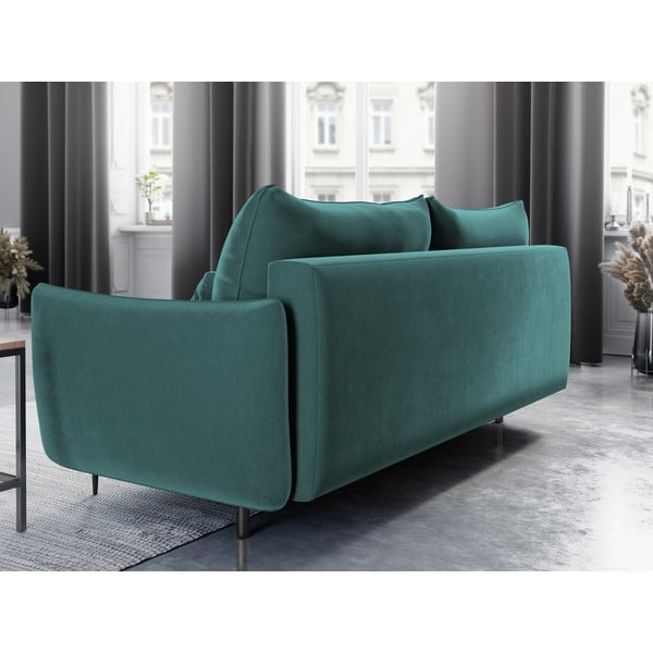 Smaragdo spalvos sofa-lova su patalynės dėže Cosmopolitan Design Vermont-image-2