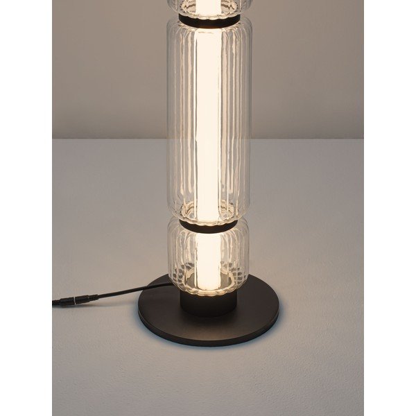 Matinės juodos spalvos iš stiklo pastatomas šviestuvas LED (aukštis 123 cm) Liesa – Nova Luce-image-1