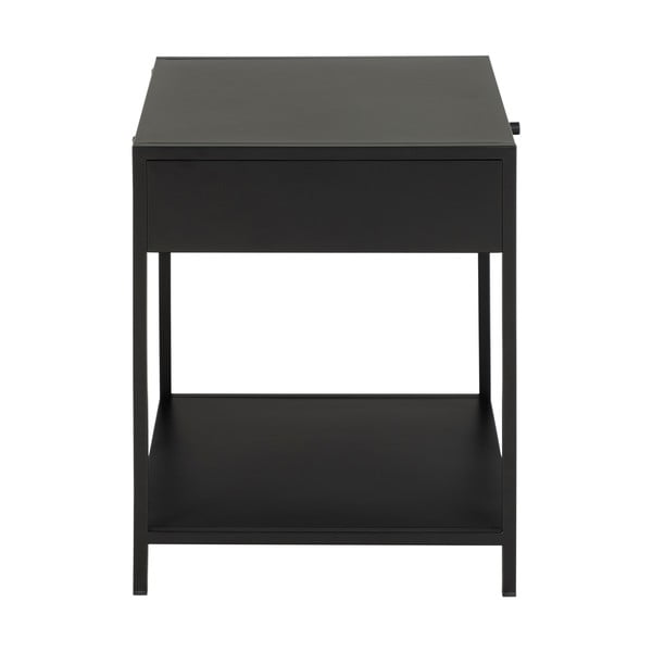 Juodas metalinis naktinis staliukas su stalčiumi Actona Newcastle-image-4