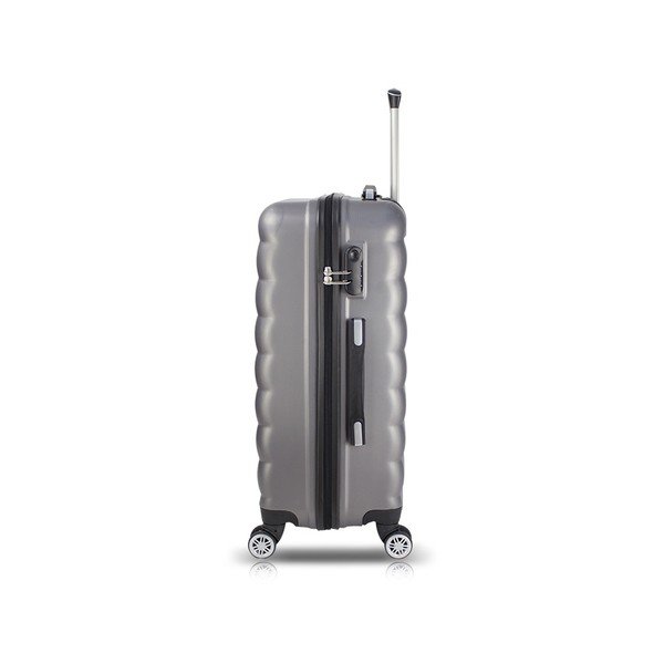 3 pilkų kelioninių lagaminų rinkinys ant ratukų su USB jungtimis My Valice RESSO Travel Set-image-4