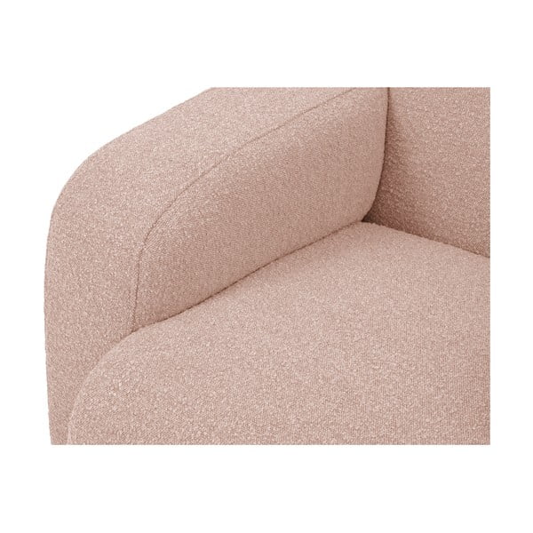 Kampinė sofa rožinės spalvos iš boucle (su dešiniuoju kampu) Molino – Micadoni Home-image-1