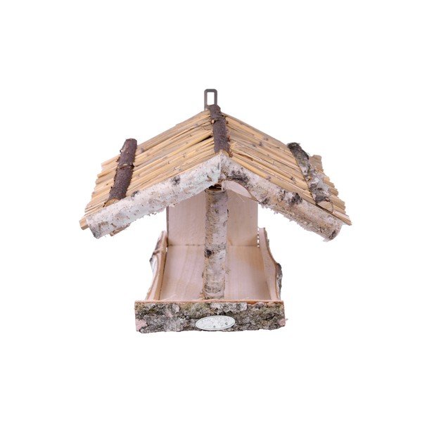 Esschert Design medinė sieninė paukščių lesyklėlė, 24,5 cm aukščio-image-1