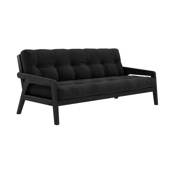 Juoda sulankstoma sofa Karup Design Grab Black Charcoal Corduroy Variable Sofa-image-3