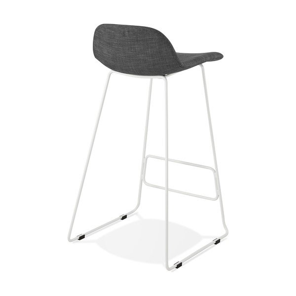 Pilka baro kėdė su baltomis kojomis Kokoon Vancouver, sėdynės aukštis 76 cm-image-3