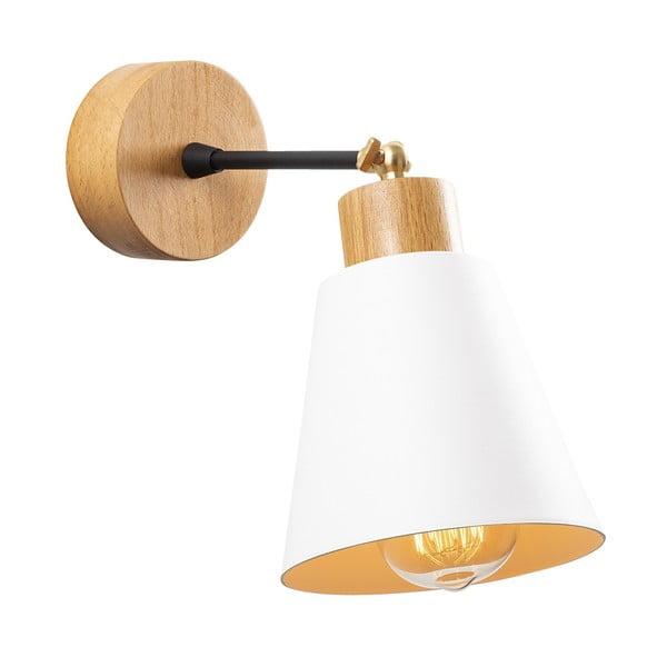 Sieninė lempa baltos spalvos/natūralios spalvos Manavgat – Opviq lights-image-2
