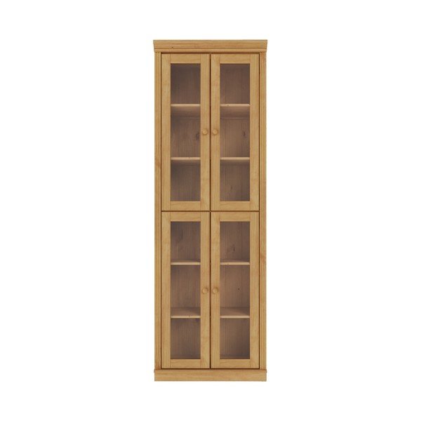 Šviesios natūralios spalvos iš pušies masyvo vitrina 74x223x37 cm Anita – Støraa
