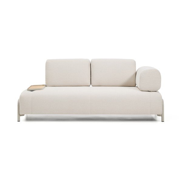 Smėlio spalvos sofa iš šenilinio audinio 200 cm Compo – Kave Home