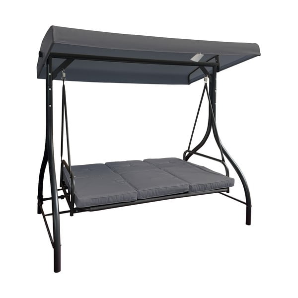 Pilkos spalvos metalinis sodo supamasis suoliukas Paris – Rojaplast-image-1