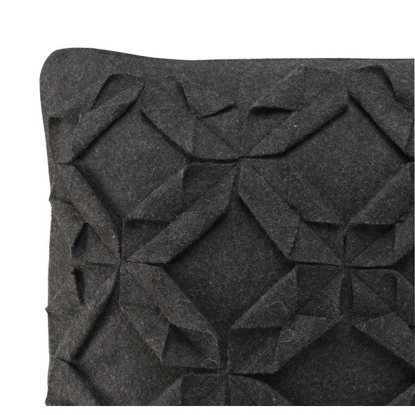 Juodas vilnonis užvalkalas "HF Living Felt Structured", 50 x 50 cm-image-2
