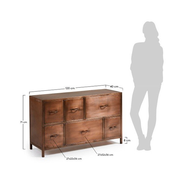 Vario spalvos metalinė komoda "La Forma Elma-image-2