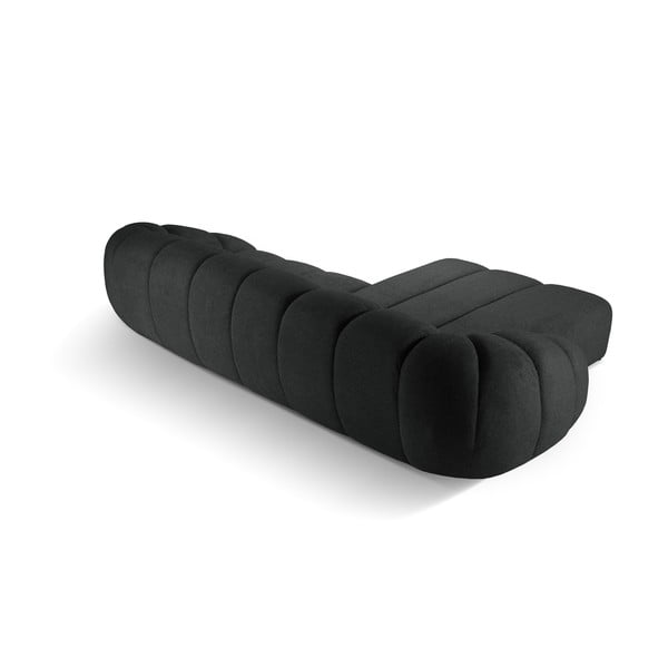 Kampinė sofa juodos spalvos (su kairiuoju kampu) Diana – Micadoni -image-3