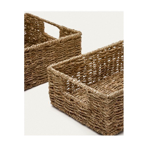 Iš jūržolės krepšiai 2 vnt. 36x27x10 cm Tossa – Kave Home-image-2