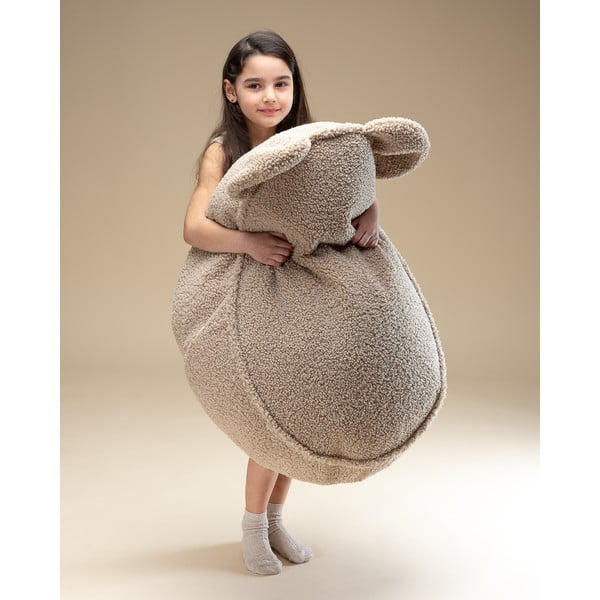 Šviesiai rudos spalvos iš boucle vaikiškas sėdmaišis Bear – Wigiwama-image-4