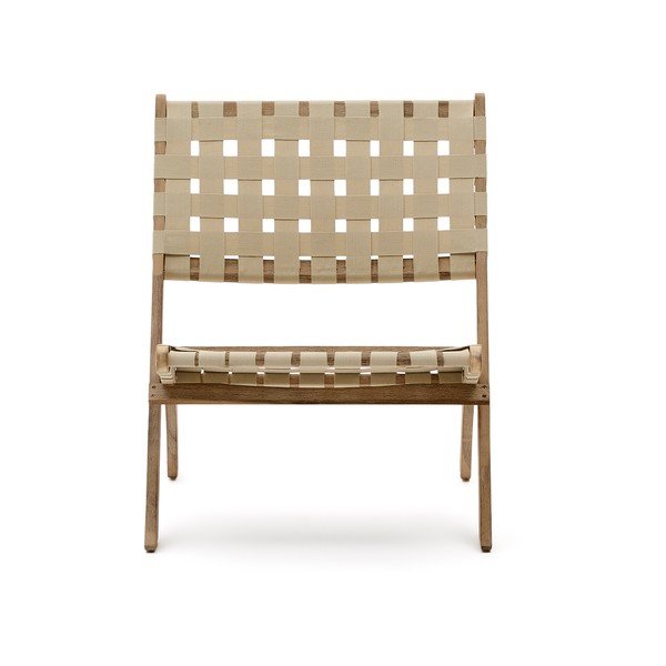 Natūralios spalvos medžio masyvo sodo krėslas Chabeli – Kave Home-image-2