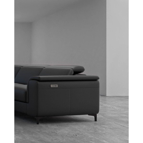 Kampinė sofa tamsiai pilkos spalvos iš odos (su kairiuoju kampu) Brito – MESONICA-image-4