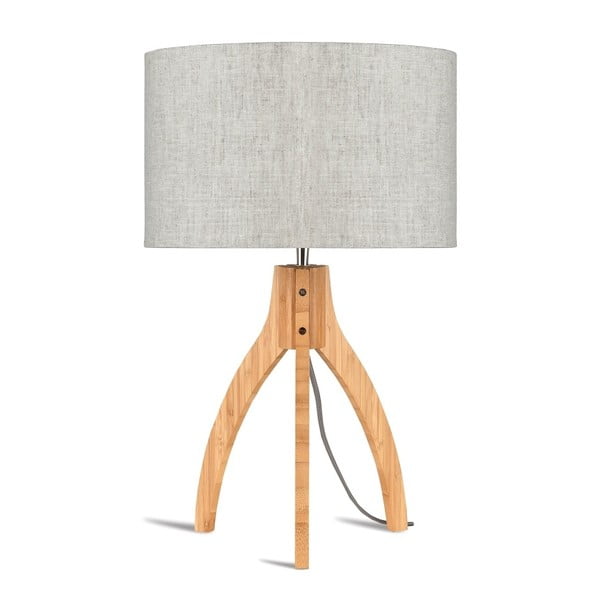 Stalo lempa su šviesiai smėlio spalvos atspalviu ir bambuko konstrukcija Good&Mojo Annapurna