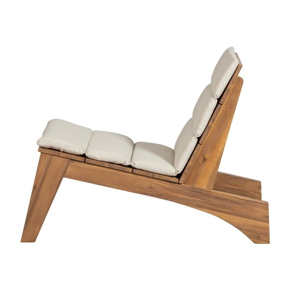 Medžio masyvo sodo krėslas kreminės spalvos/natūralios spalvos Kenai – Exotan-image-3