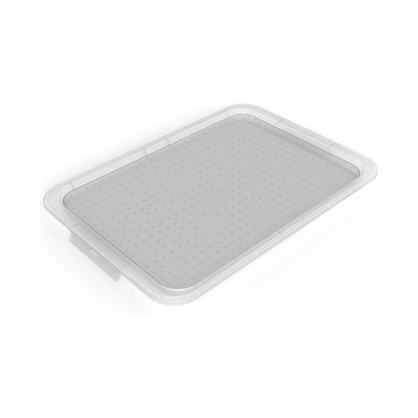 Baltos spalvos iš plastiko daiktadėžės dangtelis 57x39x3 cm Albris – Rotho