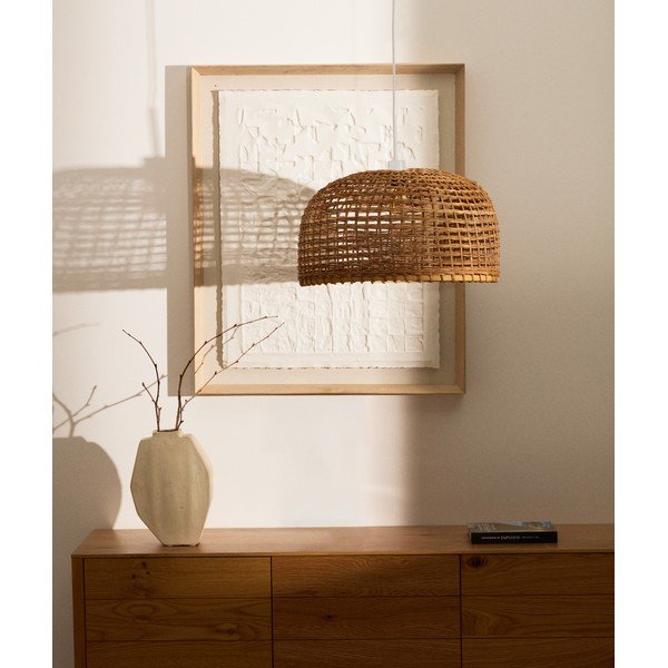 Natūralios spalvos šviestuvo gaubtas ø 52 cm Dakira – Kave Home-image-1