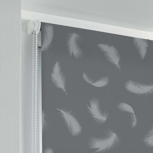 Roletai iš tekstilės pilkos spalvos 90x180 cm Envolea – douceur d'intérieur-image-1