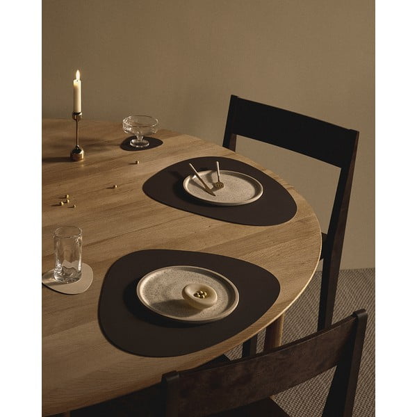 Iš eko odos padėkliukas 37x44 cm Curve L Double Nupo – LIND DNA-image-1