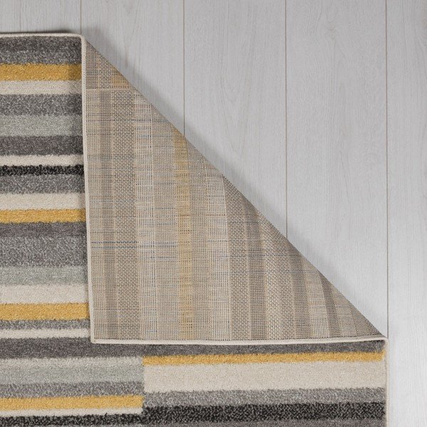 Pilkos ir geltonos spalvos kilimas "Flair Rugs Urban Lines", 100 x 150 cm-image-3