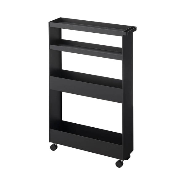 Matinės juodos spalvos iš plieno vonios lentyna 48x80,5 cm Tower – YAMAZAKI