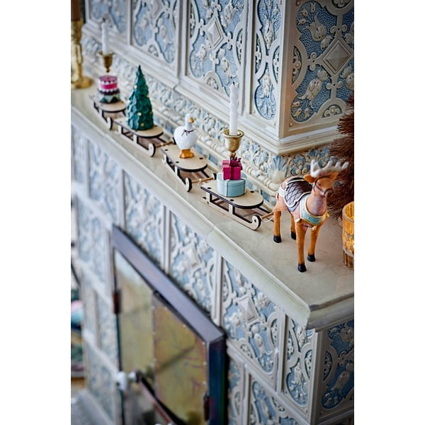 Iš poliesterinės dervos žvakidė su Kalėdų motyvu Dasher – Bloomingville-image-1