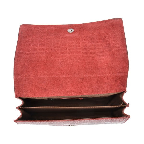 Raudona odinė rankinė Carla Ferreri Chain-image-3