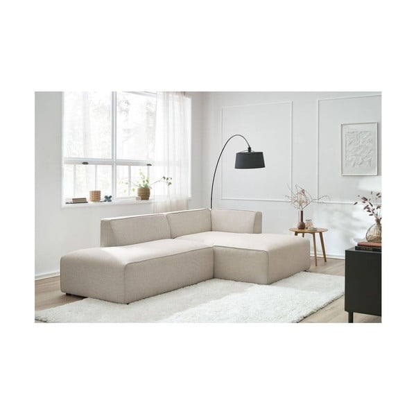 Smėlio spalvos modulinė kampinė sofa (su dešiniuoju kampu/„L“ formos) Megeve – Bobochic Paris-image-1