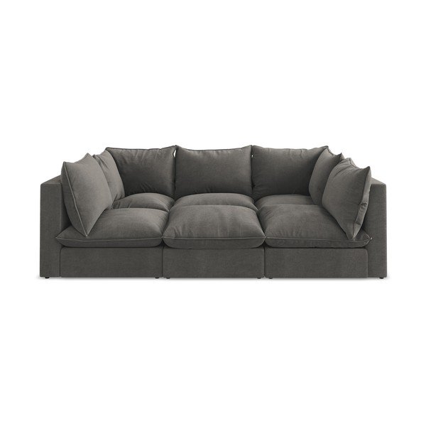 Tamsiai pilkos spalvos sofa 255 cm Manao – Makamii