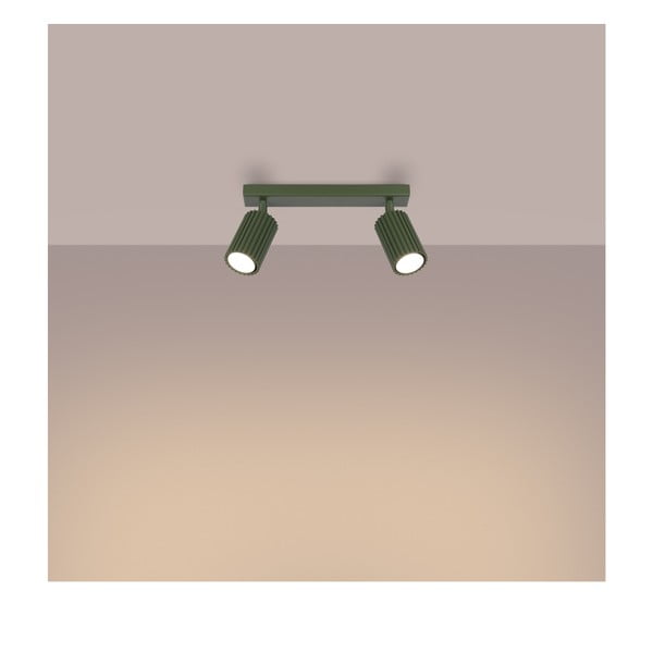 Žalios spalvos taškinis šviestuvas 6,5x30 cm Gleam – Sollux-image-2