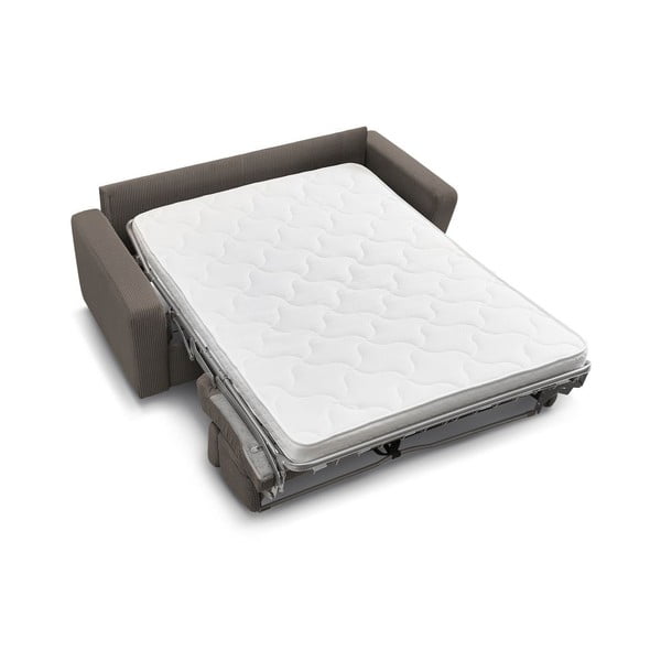 Iš kordinio velveto sulankstoma sofa pilkos spalvos/rudos spalvos 195 cm Monaco – Bobochic Paris-image-4