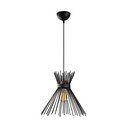 Juodos spalvos kabantis šviestuvas ø 34 cm su metaliniu gaubtu Kirpi – Opviq lights