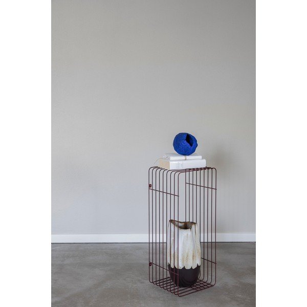 Bordo spalvos iš metalo kelių aukštų sieninė lentyna 70 cm Wire – Mette Ditmer Denmark-image-4