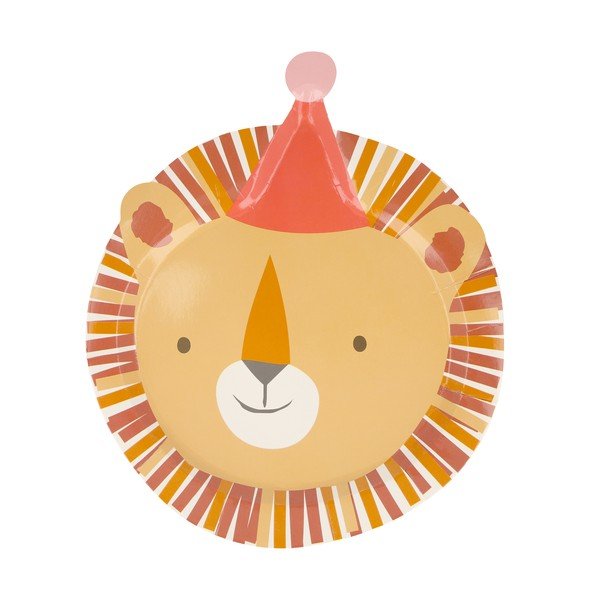 Iš popieriaus vienkartinės lėkštės 8 vnt. Animal Parade – Meri Meri-image-3