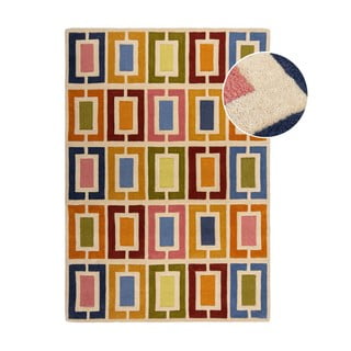 Rankų darbo iš vilnos kilimas 160x230 cm Retro Blocks – Flair Rugs
