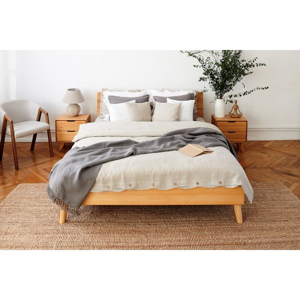 Dvigulė lova iš bukmedžio medienos 160x200 cm Greg 1 - The Beds-image-1