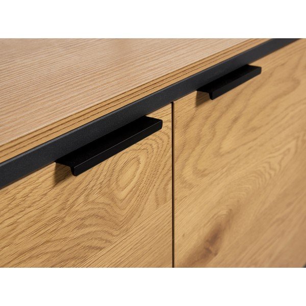 Natūralios spalvos knygų spinta  iš ąžuolo 90x190x40 cm Cesura – Unique Furniture-image-3