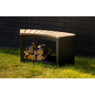 Juodas sodo suolas Curved - Esschert Design