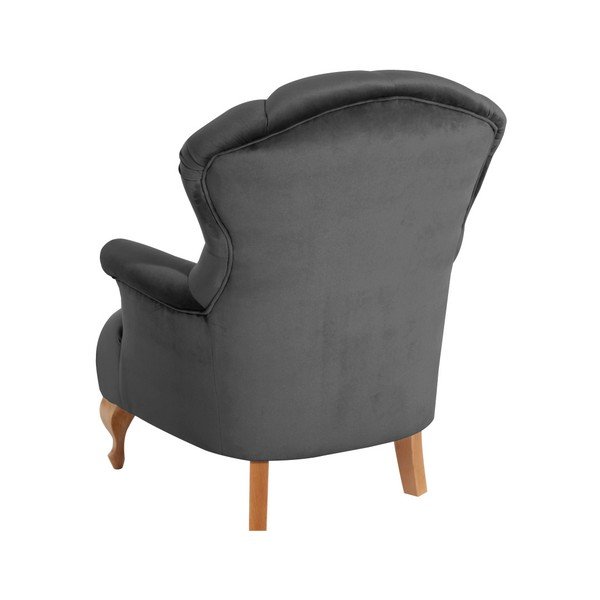 Antracito spalvos fotelis Max Winzer Camilla Velor-image-2
